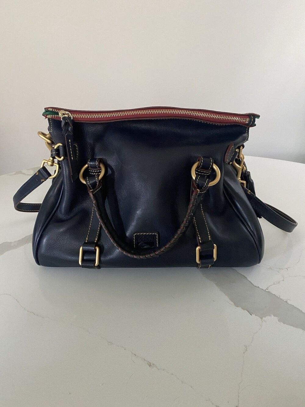 Dooney & Bourke Navy Florentine Satchel
